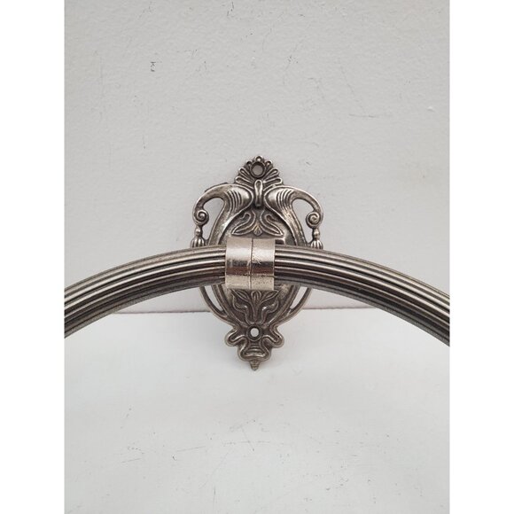 vintage Brass Towel Holder For Bathroom Wall , Engraved Towel Holder Ring, Solid - Picture 5 of 10
